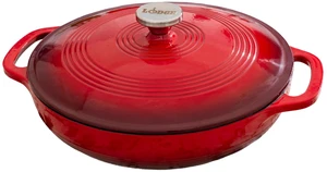 Essential Enamel Cast Iron Braiser, 3.6 Quart, Island Spice Red | Refrigerator- & Oven-Safe up to 500°F, Induction-Safe, Heat-Retaining, Non-Toxic Enamel Braiser Cookware Essential Enamel Cast Iron Braiser, 3.6 Quart, Island Spice Red | Refrigerator- & Oven-Safe up to 500°F, Induction-Safe, Heat-Retaining, Non-Toxic Enamel Braiser Cookware