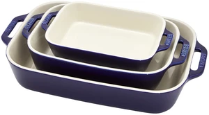 3-Pc Ceramic Baking Dish Set, Oven Safe Up To 570°F, Dark Blue | Oven-to-Table for Lasagnas, Roasts & Apple Crisp. Dishwasher Safe Includes Baking Dish 7.5 x 6", 10.5 x 7.5" & 13 x 9" 3-Pc Ceramic Baking Dish Set, Oven Safe Up To 570°F, Dark Blue | Oven-to-Table for Lasagnas, Roasts & Apple Crisp. Dishwasher Safe Includes Baking Dish 7.5 x 6", 10.5 x 7.5" & 13 x 9"