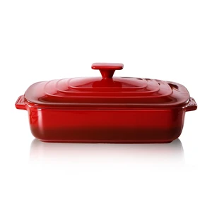 Large Ceramic Casserole Dish with Lid, 4 QT Baking Dish,Red | 9x13 inch deep rectangular stoneware baking dish with lid, perfect for lasagna, casseroles, baking, serving, and gifting Large Ceramic Casserole Dish with Lid, 4 QT Baking Dish,Red | 9x13 inch deep rectangular stoneware baking dish with lid, perfect for lasagna, casseroles, baking, serving, and gifting