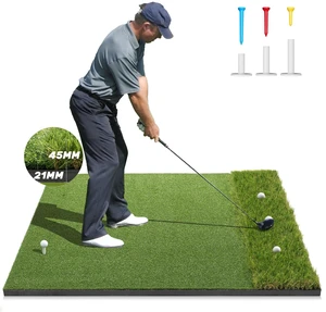 Premium Dual-Turf Golf Mat: 5x4ft / 6x4ft, 21-50mm Thickened Base | Durable Golf Hitting Mat for Backyard, Driving Range, Indoor & Outdoor Practicing Golf Swing & Chipping, Gifts for Men Dad Premium Dual-Turf Golf Mat: 5x4ft / 6x4ft, 21-50mm Thickened Base | Durable Golf Hitting Mat for Backyard, Driving Range, Indoor & Outdoor Practicing Golf Swing & Chipping, Gifts for Men Dad