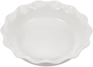 Stoneware Heritage Fluted Pie Dish, 9 in., White Stoneware Heritage Fluted Pie Dish, 9 in., White