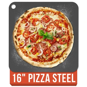 Pizza Steel for Oven 16"x16", 1/4" Thick, With Lifting Holes | Baking Steel For Oven Doubles As Baking Stone Or Grill Use; Produces Crispy Crust, Restaurant-style Pizza And Sourdough Bread Pizza Steel for Oven 16"x16", 1/4" Thick, With Lifting Holes | Baking Steel For Oven Doubles As Baking Stone Or Grill Use; Produces Crispy Crust, Restaurant-style Pizza And Sourdough Bread