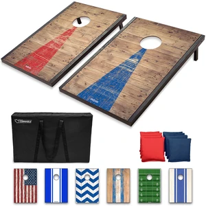 3 x 2 ft Rustic Design Cornhole Game Set - Includes Two 3 x 2 ft Boards, 8 Bean Bags, and Carry Case 3 x 2 ft Rustic Design Cornhole Game Set - Includes Two 3 x 2 ft Boards, 8 Bean Bags, and Carry Case