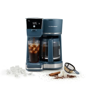 2-Way Drip Coffee Maker & Single Serve Coffee Machine | Hot & Iced Coffee Maker| 12 Cup Glass Carafe | AquaFlow Showerhead | Auto Pause & Pour | Kitchen Makeover Blue | 47502J 2-Way Drip Coffee Maker & Single Serve Coffee Machine | Hot & Iced Coffee Maker| 12 Cup Glass Carafe | AquaFlow Showerhead | Auto Pause & Pour | Kitchen Makeover Blue | 47502J