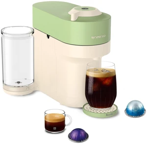 Limited-Edition Vertuo Pop+ Coffee & Espresso Maker by Breville | Limited edition, pistachio coffee machine with compact design, 25 fl. oz. side water tank and one touch coffee and espresso. Limited-Edition Vertuo Pop+ Coffee & Espresso Maker by Breville | Limited edition, pistachio coffee machine with compact design, 25 fl. oz. side water tank and one touch coffee and espresso.