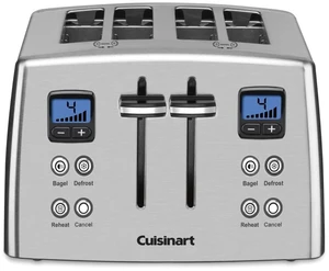 4 Slice Countdown Motorized Toaster, Compact Design with Extra-Wide Slots for Toasting, Defrost & Reheat Functions, CPT-435P1, Stainless Steel 4 Slice Countdown Motorized Toaster, Compact Design with Extra-Wide Slots for Toasting, Defrost & Reheat Functions, CPT-435P1, Stainless Steel