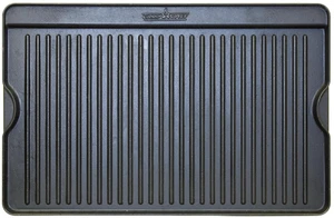 Cast Iron Griddle - 16 x 24, Non-Stick Grill/Griddle Sides | Model CGG24B, Ribbed side for sear marks, flat side for traditional cooking, Molded side handles for secure lifting Cast Iron Griddle - 16 x 24, Non-Stick Grill/Griddle Sides | Model CGG24B, Ribbed side for sear marks, flat side for traditional cooking, Molded side handles for secure lifting
