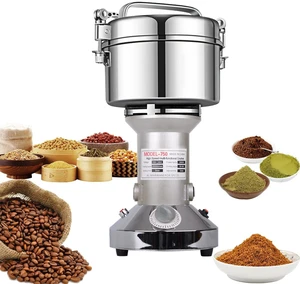 Grain Mill Grinder 750g High Speed Electric Stainless Steel Grinder Cereals Corn Flour Pulverizer Powder Machine for Dry Spice Herbs Grains Coffee Rice Pepper Grain Mill Grinder 750g High Speed Electric Stainless Steel Grinder Cereals Corn Flour Pulverizer Powder Machine for Dry Spice Herbs Grains Coffee Rice Pepper