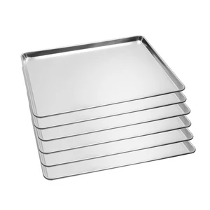 Aluminum Baking Sheet Pans, Full Size 26"x18", 6 Pack | NSF, commercial cookie sheets, rolled rim baking pan, for roasting, freezer, bakery, oven safe up to 500 Aluminum Baking Sheet Pans, Full Size 26"x18", 6 Pack | NSF, commercial cookie sheets, rolled rim baking pan, for roasting, freezer, bakery, oven safe up to 500
