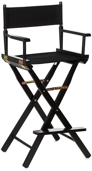 Director's Chair ,Black Frame/Black Canvas,30" - Bar Height Director's Chair ,Black Frame/Black Canvas,30" - Bar Height