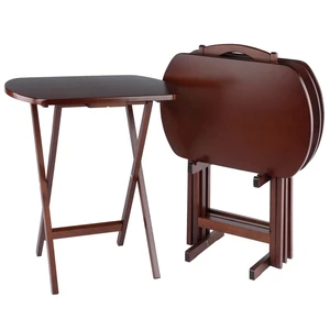 Wood TV Tray Set | Easy to Store Portable Fold Up Table Set for Kitchen, Living Room TV Dining, Crafts, Puzzles, Work From Home Wood TV Tray Set | Easy to Store Portable Fold Up Table Set for Kitchen, Living Room TV Dining, Crafts, Puzzles, Work From Home