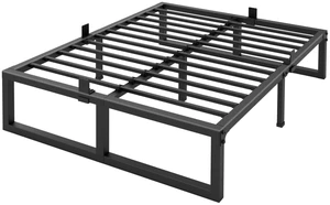 14 Inch Queen Bed Frame,3500 lbs Heavy Duty Metal Platform, Steel Slats Support/No Box Spring Needed/Noise Free/Non-Slip/Easy Assembly 14 Inch Queen Bed Frame,3500 lbs Heavy Duty Metal Platform, Steel Slats Support/No Box Spring Needed/Noise Free/Non-Slip/Easy Assembly