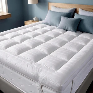 King Cotton Mattress Topper, 1200 GSM Extra Thick Plush Mattress Pad, Soft | thick pillow top, back pain relief, plush fiber fill, box quilting, 4 elastic corner straps, fits 6-22 in deep, Breathable King Cotton Mattress Topper, 1200 GSM Extra Thick Plush Mattress Pad, Soft | thick pillow top, back pain relief, plush fiber fill, box quilting, 4 elastic corner straps, fits 6-22 in deep, Breathable