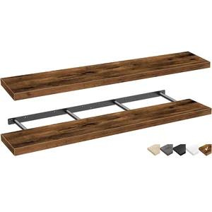 Extra Long Floating Shelves for Wall (Brown, Set of 2, 55.1") | 55 inch Large Shelf for Bathroom Kitchen Living Room Bedroom, Farmhouse Home Decor, Rustic Plant Display, Books (008-140BN) Extra Long Floating Shelves for Wall (Brown, Set of 2, 55.1") | 55 inch Large Shelf for Bathroom Kitchen Living Room Bedroom, Farmhouse Home Decor, Rustic Plant Display, Books (008-140BN)