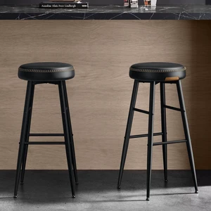 Bar Stools Set of 2, Kitchen Counter Stools, 30-Inch Tall | Breakfast Stools, PU Leather with Stitching, Transitional, Home Bar, Ink Black, EKHO Collection ULBC090B01 Bar Stools Set of 2, Kitchen Counter Stools, 30-Inch Tall | Breakfast Stools, PU Leather with Stitching, Transitional, Home Bar, Ink Black, EKHO Collection ULBC090B01