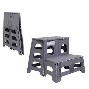 Foldable Step Stool, Non-Slip, Wide Stairs, Supports 200lbs, Gray | Folding 2-Step Stool, Collapsible Ladder with Non-Slip Wide Steps, for Adults & Kids Foldable Step Stool, Non-Slip, Wide Stairs, Supports 200lbs, Gray | Folding 2-Step Stool, Collapsible Ladder with Non-Slip Wide Steps, for Adults & Kids