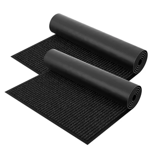 Outdoor Mats for Front Door 3' x 5', Heavy Duty Front Door Mat Outside Entrance, Non-Slip Rubber Backing Outdoor Mats, Absorbent Low Profile Commercial Floor Mat for Office, Black 2-Pack Outdoor Mats for Front Door 3' x 5', Heavy Duty Front Door Mat Outside Entrance, Non-Slip Rubber Backing Outdoor Mats, Absorbent Low Profile Commercial Floor Mat for Office, Black 2-Pack