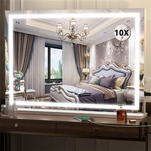 Vanity Mirror with Lights, 32" x 22" LED Makeup Mirror, Lighted Makeup Mirror with Dimmable 3 Modes, Touch Screen Control Vanity Mirror Square White Vanity Mirror with Lights, 32" x 22" LED Makeup Mirror, Lighted Makeup Mirror with Dimmable 3 Modes, Touch Screen Control Vanity Mirror Square White