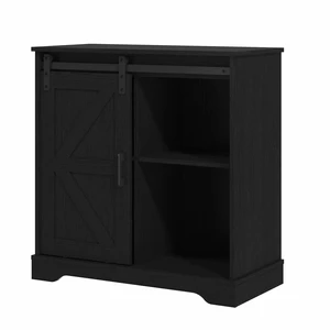 Sliding Barn Door Buffet Sideboard Storage Cabinet Coffee Bar Kitchen Farmhouse Style (Black) Sliding Barn Door Buffet Sideboard Storage Cabinet Coffee Bar Kitchen Farmhouse Style (Black)