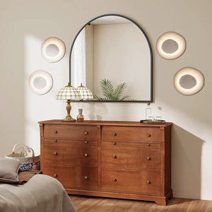 Wide Arched Wall Mirror, 38 x 40 inch Arch Bathroom Mirror Black | Wall Mounted Bathroom Vanity Mirror with Arch Metal Frame, Modern Room Decor for Bedroom, Entryway, Hanging or Leaning Wide Arched Wall Mirror, 38 x 40 inch Arch Bathroom Mirror Black | Wall Mounted Bathroom Vanity Mirror with Arch Metal Frame, Modern Room Decor for Bedroom, Entryway, Hanging or Leaning
