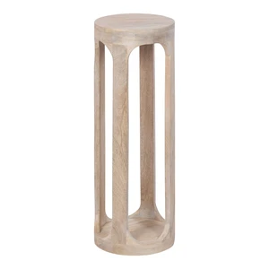 Dahl Coastal Wooden Round Drink Table; 8 x 23; Whitewash; Boho Circle Wood Accent Pedestal Table for Living Room Plant Stand or Small Bedroom Nightstand Dahl Coastal Wooden Round Drink Table; 8 x 23; Whitewash; Boho Circle Wood Accent Pedestal Table for Living Room Plant Stand or Small Bedroom Nightstand