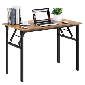 Office Computer Desk 39.3 Inch Sturdy Folding Laptop Table Retro | Black Frame Writing Gaming Work Table/Foldable Home Office Desk/Sewing Table, No Assembly Required Office Computer Desk 39.3 Inch Sturdy Folding Laptop Table Retro | Black Frame Writing Gaming Work Table/Foldable Home Office Desk/Sewing Table, No Assembly Required