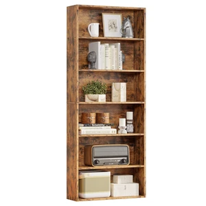 Industrial Bookshelves and Bookcases Floor Standing 6 Shelf Display Storage Shelves 70 in Tall Bookcase Home Decor Furniture for Home Office, Living Room, Bed Room, Vintage Brown Industrial Bookshelves and Bookcases Floor Standing 6 Shelf Display Storage Shelves 70 in Tall Bookcase Home Decor Furniture for Home Office, Living Room, Bed Room, Vintage Brown