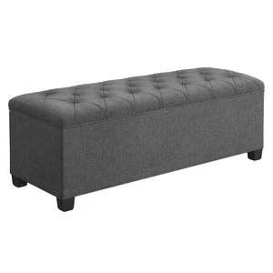 Storage Ottoman Bench, Foot Rest with Legs, Load up to 661.4 lb | End of Bed Bench, Storage Chest, 43.3 x 15.8 x 15.8 Inches, Slate Gray and Ink Black, MELISA Collection ULSF088G01 Storage Ottoman Bench, Foot Rest with Legs, Load up to 661.4 lb | End of Bed Bench, Storage Chest, 43.3 x 15.8 x 15.8 Inches, Slate Gray and Ink Black, MELISA Collection ULSF088G01