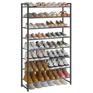Shoe Rack for Closet, Metal Shoe Organizer, 8 Tier Garage Shoe Rack Max Holds 40 Pairs,Shoe Storage shelf,Entryway, Black Shoe Rack for Closet, Metal Shoe Organizer, 8 Tier Garage Shoe Rack Max Holds 40 Pairs,Shoe Storage shelf,Entryway, Black