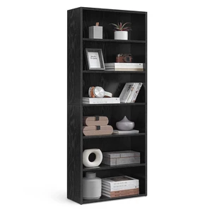 Bookshelf, 23.6 Inches Wide, 6-Tier Open Bookcase with Adjustable Storage Shelves, Floor Standing Unit, Ebony Black ULBC166T56 Bookshelf, 23.6 Inches Wide, 6-Tier Open Bookcase with Adjustable Storage Shelves, Floor Standing Unit, Ebony Black ULBC166T56