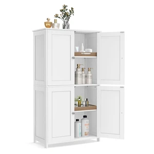 Floor Storage Cabinet, 2 Adjustable Shelves, 4 Doors,42.7" H | Freestanding Organizer Unit, Kitchen, Bathroom, Living Room, Cloud White, SIREN Collection UBBC553WH01 Floor Storage Cabinet, 2 Adjustable Shelves, 4 Doors,42.7" H | Freestanding Organizer Unit, Kitchen, Bathroom, Living Room, Cloud White, SIREN Collection UBBC553WH01