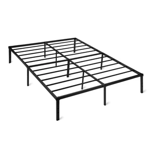 Metal Bed Frame, Non-Foldable Platform with Under-Bed Storage Space, Durable Steel, Protective Floor Pads, Easy Assembly, Queen, 60W x 80L in, Black Metal Bed Frame, Non-Foldable Platform with Under-Bed Storage Space, Durable Steel, Protective Floor Pads, Easy Assembly, Queen, 60W x 80L in, Black