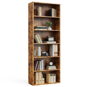Tall Bookshelf, Book Shelf, Storage Organizer Book Shelf | 6 Tier Bookcase, 63 Inch Shelf Floor Standing Corner Unit, Living Room, Home Office, Kitchen, Bedroom, Rustic Wood Tall Bookshelf, Book Shelf, Storage Organizer Book Shelf | 6 Tier Bookcase, 63 Inch Shelf Floor Standing Corner Unit, Living Room, Home Office, Kitchen, Bedroom, Rustic Wood