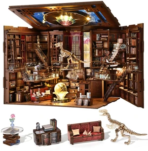 Beyond Library Max Book Nook Kit, DIY Miniature Dollhouse Booknook Kit | 3D Wooden Puzzle for Adults, LED & Dust Cover, Bookshelf Decor Gift for Book Lovers and Puzzle Fans Beyond Library Max Book Nook Kit, DIY Miniature Dollhouse Booknook Kit | 3D Wooden Puzzle for Adults, LED & Dust Cover, Bookshelf Decor Gift for Book Lovers and Puzzle Fans