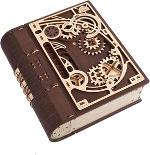 Book of Secrets 3D Wooden Puzzles for Adults - Mechanical Model Kit | Build - Steampunk Box with Hidden Compartment and Combination Lock - DIY Brain Teaser Craft Hobby Gift for Men and Women Book of Secrets 3D Wooden Puzzles for Adults - Mechanical Model Kit | Build - Steampunk Box with Hidden Compartment and Combination Lock - DIY Brain Teaser Craft Hobby Gift for Men and Women
