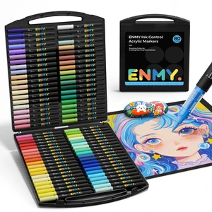 80 Colors Acrylic Paint Markers, Direct Liquid Acrylic Paint Marker Pen, Fabric Markers for Textile, Canvas, Rock, Glass, Wood, Paper, DIY, Acrylic Coloring Pens for DIY Craft Supplies 80 Colors Acrylic Paint Markers, Direct Liquid Acrylic Paint Marker Pen, Fabric Markers for Textile, Canvas, Rock, Glass, Wood, Paper, DIY, Acrylic Coloring Pens for DIY Craft Supplies