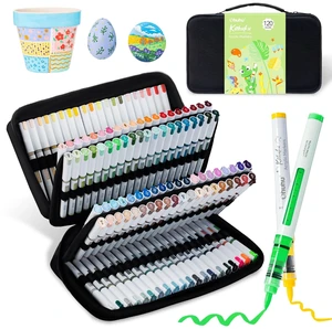 Acrylic Paint Markers Brush Tip 120 Colors Opaque Paint Pens - Kahuku | Direct-Ink Acrylic Markers Water-Resistant Acrylic Paint Pens for Rock Painting 3D Prints Eggs Wood Ceramic Glass DIY Crafts Acrylic Paint Markers Brush Tip 120 Colors Opaque Paint Pens - Kahuku | Direct-Ink Acrylic Markers Water-Resistant Acrylic Paint Pens for Rock Painting 3D Prints Eggs Wood Ceramic Glass DIY Crafts