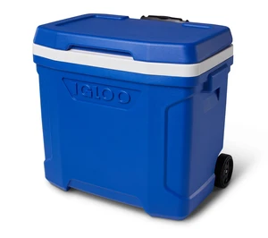 28 Qt Blue Wheeled Cooler with Locking Telescoping Handle | Insulated Ice Chest, Holds 42 Cans, THERMECOOL Foam Insulation, Telescoping Handle with Gear Hanger, Molded-In Side Handles 28 Qt Blue Wheeled Cooler with Locking Telescoping Handle | Insulated Ice Chest, Holds 42 Cans, THERMECOOL Foam Insulation, Telescoping Handle with Gear Hanger, Molded-In Side Handles