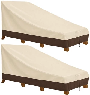 Patio Chaise Lounge Cover & Outdoor Furniture Covers Waterproof | Heavy Duty 600D Oxford Outdoor Chaise Lounge Cover Waterproof with Air Vents for all-weather fit, 2-Pack 80"Lx32"Wx32"H Patio Chaise Lounge Cover & Outdoor Furniture Covers Waterproof | Heavy Duty 600D Oxford Outdoor Chaise Lounge Cover Waterproof with Air Vents for all-weather fit, 2-Pack 80"Lx32"Wx32"H