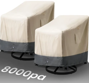 Extra Heavy Duty Outdoor Chair Covers Waterproof - 2 Pack Patio Furniture Covers for Outdoor Swivel/ Rocking Chair/ Adirondack Chairs - Outdoor Seat Cover with Air Vents, 33"W x 35"D x 38.5"H Extra Heavy Duty Outdoor Chair Covers Waterproof - 2 Pack Patio Furniture Covers for Outdoor Swivel/ Rocking Chair/ Adirondack Chairs - Outdoor Seat Cover with Air Vents, 33"W x 35"D x 38.5"H