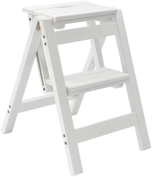 2 Step Folding Step Stool, Wooden Collapsible Closet Step Ladder for Home | Lightweight, Non-Slip, Handle, Wide Anti-Slip Pedal, Fold up, 250Lbs, Decorative, Ladder for Adults, Closet, Pantry, Kitchen 2 Step Folding Step Stool, Wooden Collapsible Closet Step Ladder for Home | Lightweight, Non-Slip, Handle, Wide Anti-Slip Pedal, Fold up, 250Lbs, Decorative, Ladder for Adults, Closet, Pantry, Kitchen