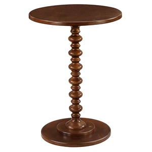 Palm Beach Spindle Table 17.75" - Traditional Round End Table for Living Room, Turned Solid Wood Side Table, Classic Display Pedestal Table, Espresso Palm Beach Spindle Table 17.75" - Traditional Round End Table for Living Room, Turned Solid Wood Side Table, Classic Display Pedestal Table, Espresso
