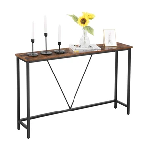 47.2 Inches Console Sofa Table, Narrow Entryway Table | Easy Assembly, for Living Room, Bedroom, Rustic Brown and Ink Black, BARNET Collection ULNT020B01V1 47.2 Inches Console Sofa Table, Narrow Entryway Table | Easy Assembly, for Living Room, Bedroom, Rustic Brown and Ink Black, BARNET Collection ULNT020B01V1