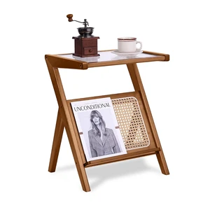 Brown Rattan Nightstand, Bamboo Side Table with Glass Top and Storage | Boho-Inspired Design, Compact Footprint Keeps Lamps, Books and Decor Close in Living Rooms, Bedrooms and Small Spaces Brown Rattan Nightstand, Bamboo Side Table with Glass Top and Storage | Boho-Inspired Design, Compact Footprint Keeps Lamps, Books and Decor Close in Living Rooms, Bedrooms and Small Spaces