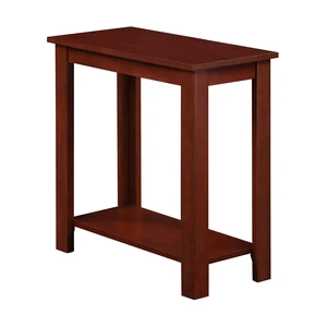 Designs2Go Baja Chairside End Table 23.75"- Modern Living Room Table with Storage Shelf, Transitional Bedside Table, Mahogany Designs2Go Baja Chairside End Table 23.75"- Modern Living Room Table with Storage Shelf, Transitional Bedside Table, Mahogany