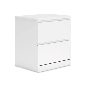 Onita 2-Drawer White Nightstand Bedside Table | Hardware-free modern small nightstand, Smooth-gliding ball-bearing drawers, Durable engineered wood Onita 2-Drawer White Nightstand Bedside Table | Hardware-free modern small nightstand, Smooth-gliding ball-bearing drawers, Durable engineered wood