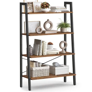Ladder Shelf, Bookcase Book Shelf, Storage Shelves, 4-Tier, 31.5In | Bookshelves, Narrow bookshelf, Toddler bookshelf, Kitchen, Rustic Brown and Matte Black, BARNET Collection ULLS144B01 Ladder Shelf, Bookcase Book Shelf, Storage Shelves, 4-Tier, 31.5In | Bookshelves, Narrow bookshelf, Toddler bookshelf, Kitchen, Rustic Brown and Matte Black, BARNET Collection ULLS144B01