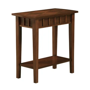 Dennis End Table with Shelf, Espresso Dennis End Table with Shelf, Espresso