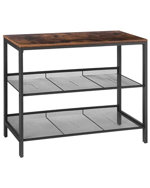 Console Table, Sofa Table with 2 Flat or Slant Adjustable Mesh Shelf | Hallway Table and Sideboard in Entryway, Living Room Corridor, Easy Assembly, Industrial, Rustic Brown and Black BF01XG01 Console Table, Sofa Table with 2 Flat or Slant Adjustable Mesh Shelf | Hallway Table and Sideboard in Entryway, Living Room Corridor, Easy Assembly, Industrial, Rustic Brown and Black BF01XG01