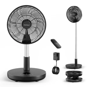 Foldable Standing Fan 12" Portable Rechargeable Quiet Fans, 6 Speed | Auto-oscillating, 12000mAh Battery Folding Fan, LED Display, Remote Control, Timer Setting, Height Adjustable for Home Office Foldable Standing Fan 12" Portable Rechargeable Quiet Fans, 6 Speed | Auto-oscillating, 12000mAh Battery Folding Fan, LED Display, Remote Control, Timer Setting, Height Adjustable for Home Office